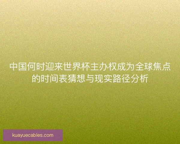 中国何时迎来世界杯主办权成为全球焦点的时间表猜想与现实路径分析